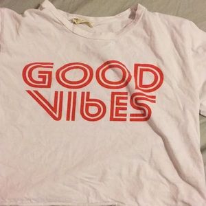 White good vibes shirt
